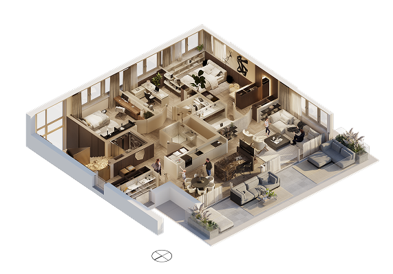 Rzut apartamentu C.04