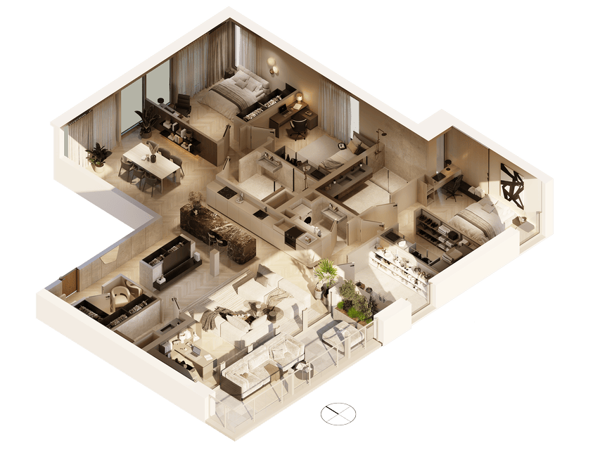 Rzut apartamentu A.04