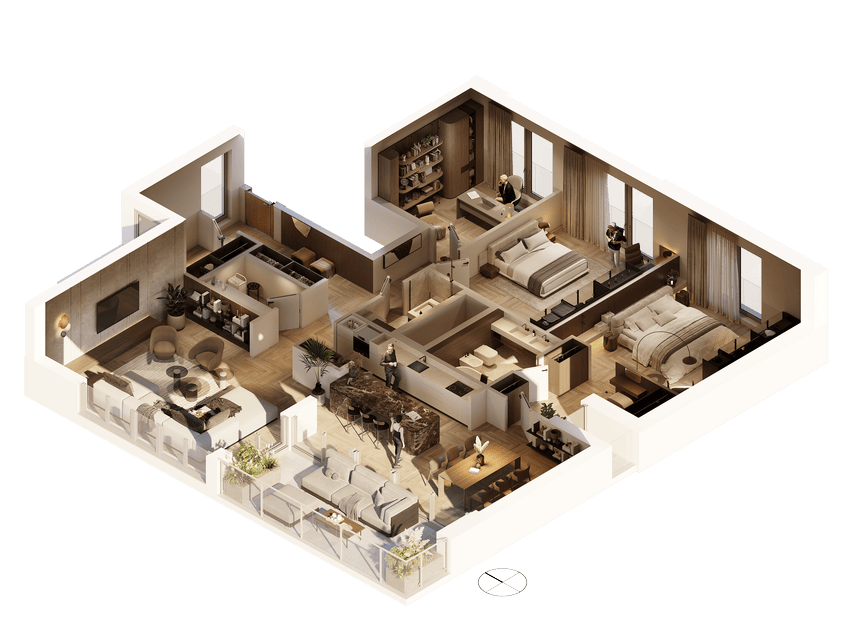 Rzut apartamentu B.03