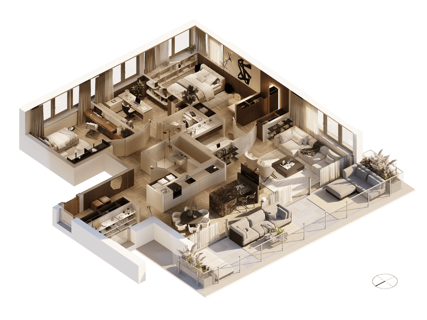 Rzut apartamentu B.04