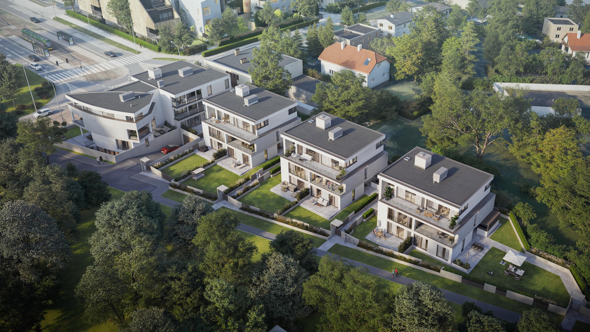Widok z lotu ptaka na Apartamenty na Cytadeli